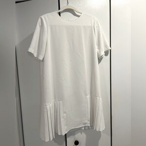 Zara white shift dress, M